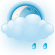some clouds, light rain some clouds, light rain